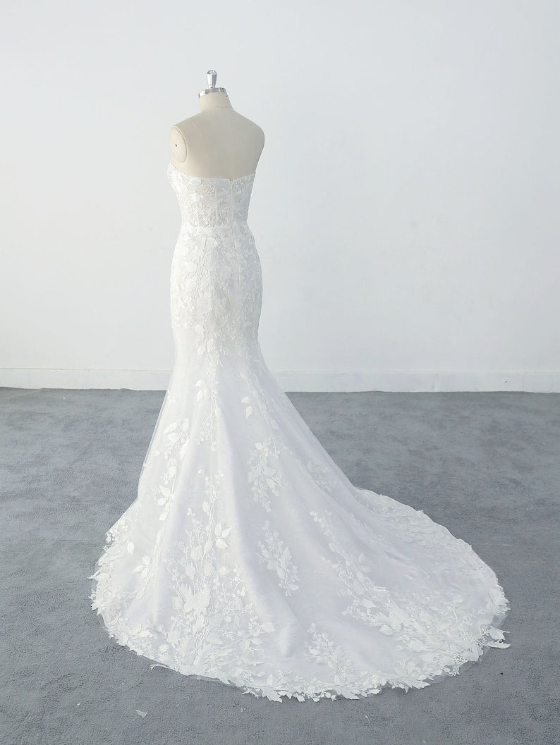 Sexy Mermaid Lace Bridal Gown Wedding Dress