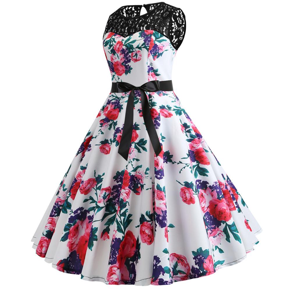 Summer Vintage Dot Print Sleeveless Dresses--Free Shipping at meselling99