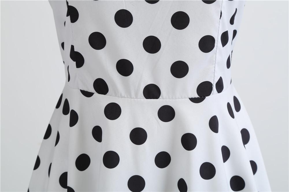 Summer Vintage Dot Print Sleeveless Dresses--Free Shipping at meselling99