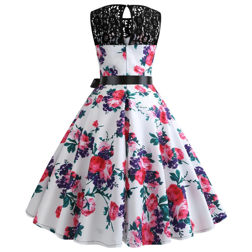 Summer Vintage Dot Print Sleeveless Dresses--Free Shipping at meselling99