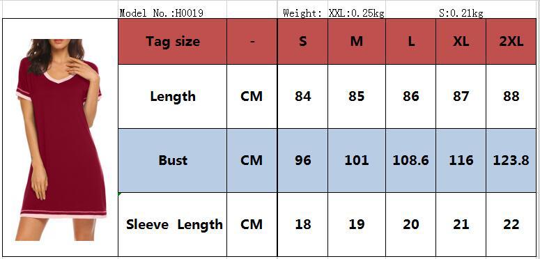 Casual Cotton Short Sleeves Sleepwear Dresses