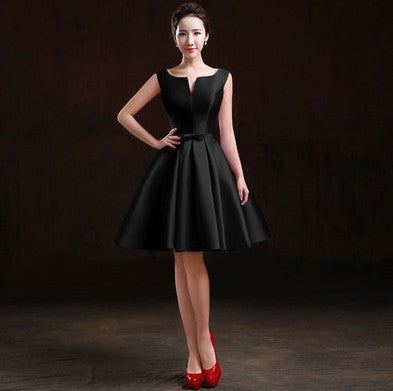 Elegant women short party dresses/Bridesmaid Dresses-Dresses-Black-US2-Free Shipping at meselling99