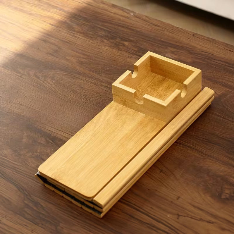 The Valcero LoungeLedger Tray - Universal Organizer, Stable Base, and Calming Natural Wood + 50% OFF