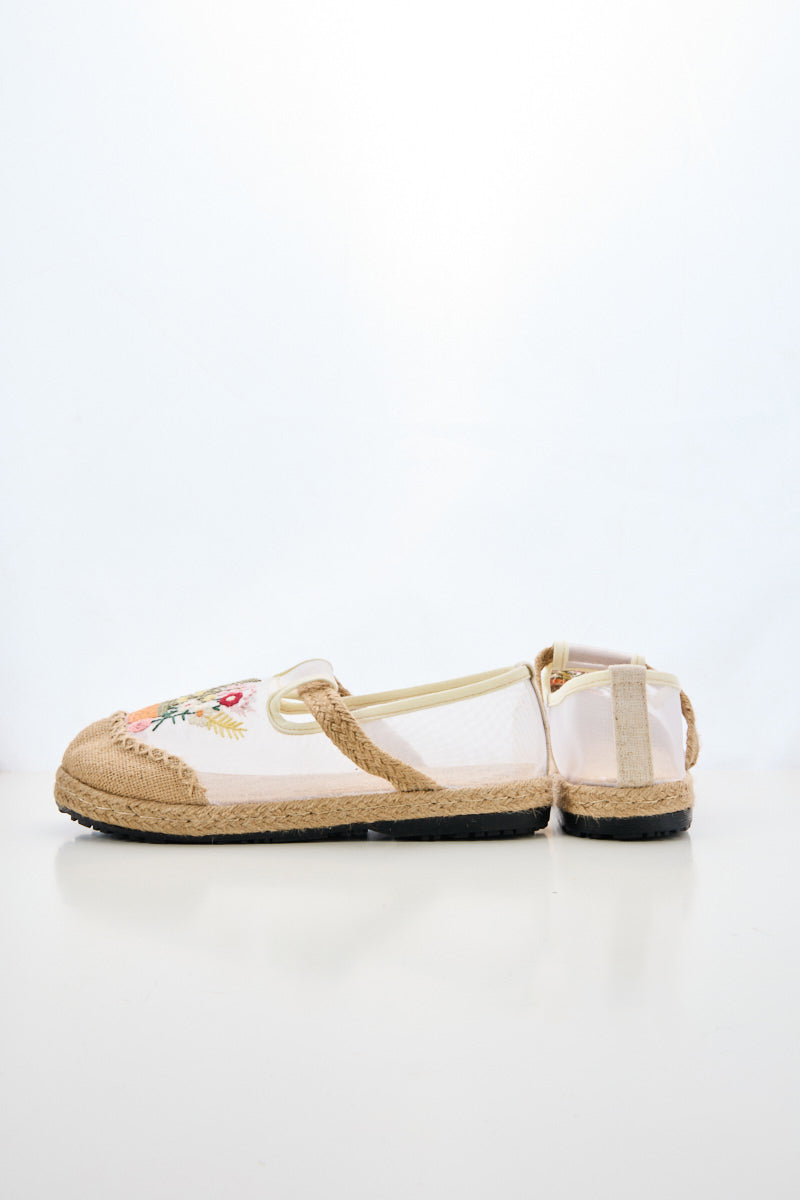 Gracelynn Floral Embroidered Mesh Loafer