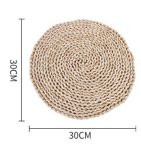 Handwoven Natural Corn Husk Table Mat - 50% OFF