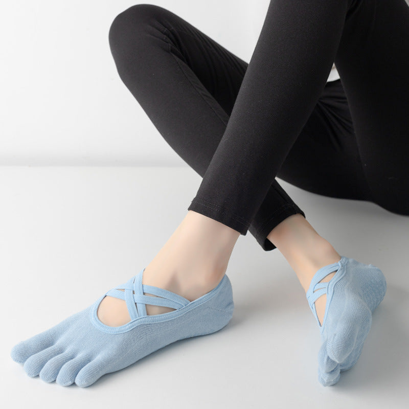 Ballet Five Toes Non-Slip Grips Socks 5 Pairs/Pack