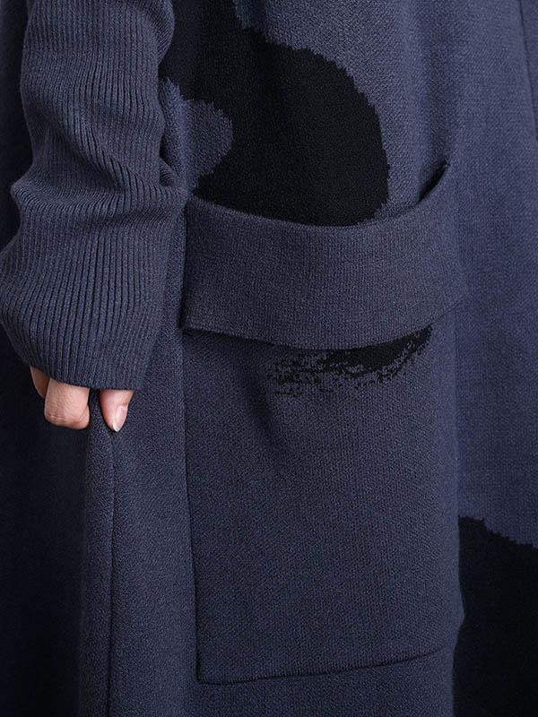 Simple Split-Joint High-Neck Knitting Dress-Midi Dress-Free Shipping at meselling99