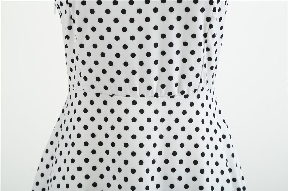 Summer Halter Dot Print Strapless Retro Dresses-Vintage Dresses-Free Shipping at meselling99