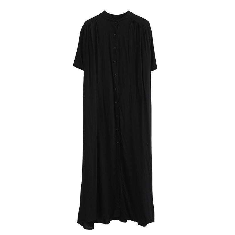 Simple Design Summer Plus Sizes Long Shirt Dresses-Dresses-Free Shipping at meselling99