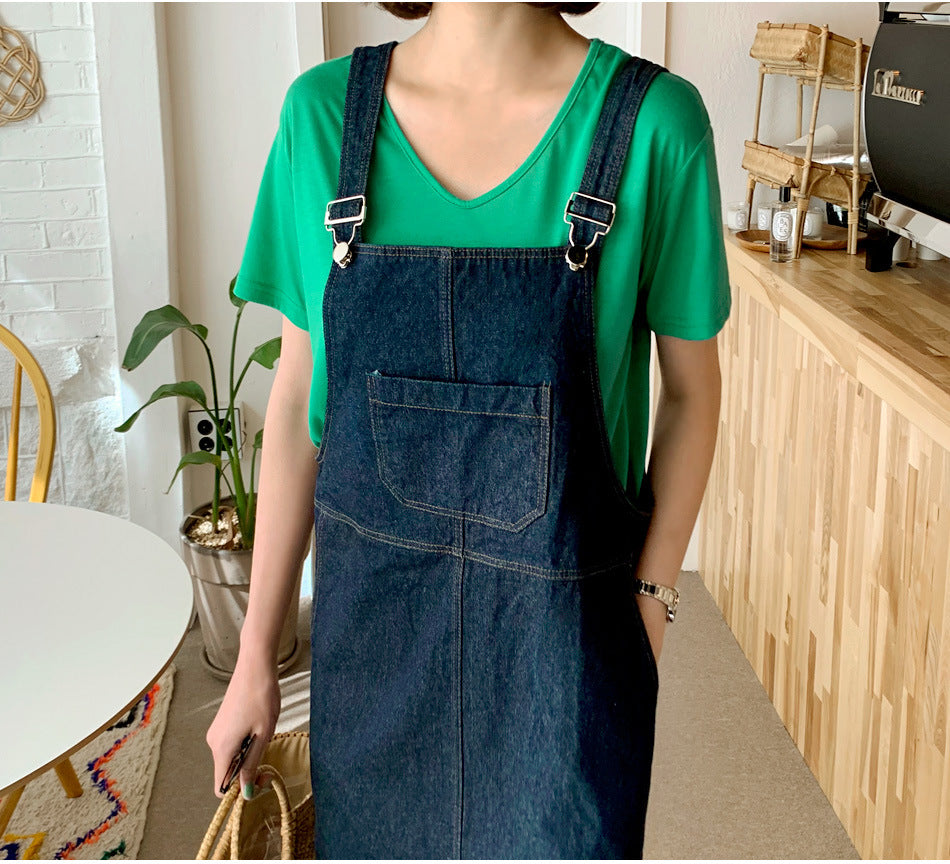 Casual Women A Line Long Jean Dresses-Dresses-Free Shipping at meselling99