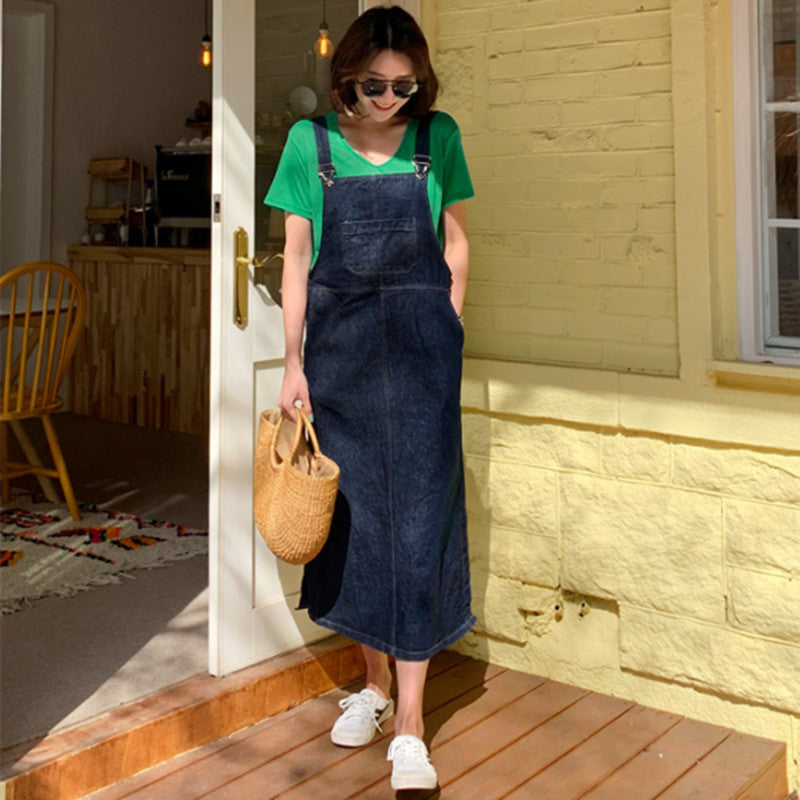 Casual Women A Line Long Jean Dresses-Dresses-Free Shipping at meselling99