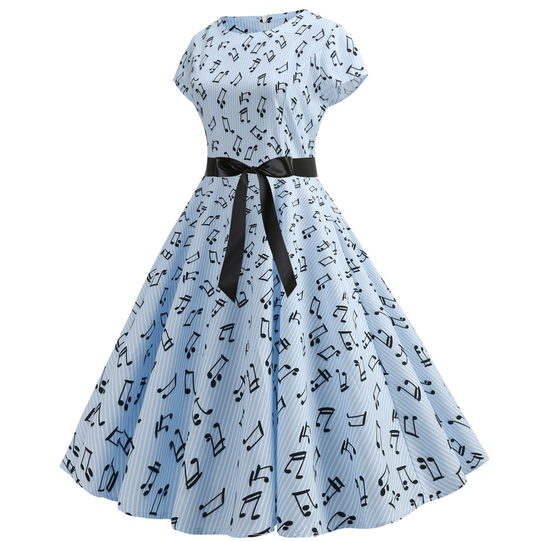 Vintage Music Note Dresses for Women-Dresses-Free Shipping at meselling99