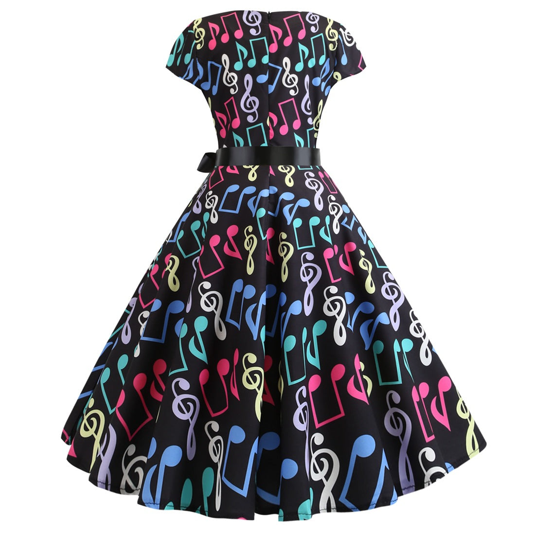 Vintage Music Note Dresses for Women-Dresses-Free Shipping at meselling99