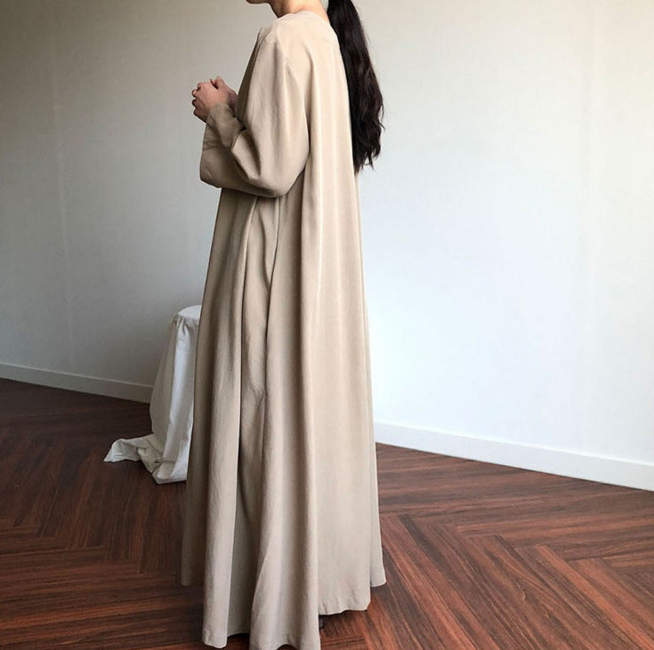 Vintage Loose Long Shirt Cozy Dresses-Dresses-Free Shipping at meselling99