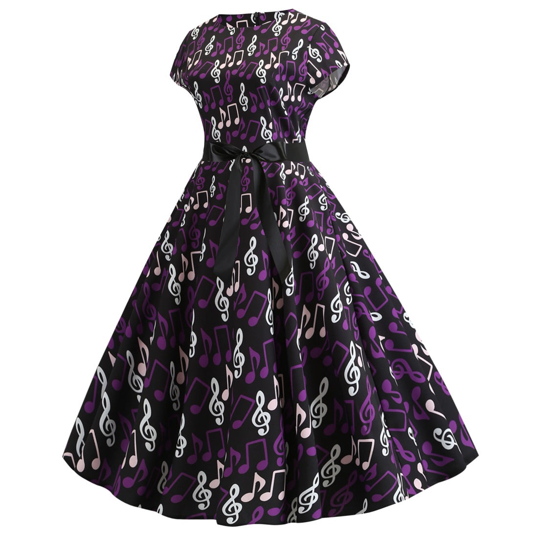 Vintage Music Note Dresses for Women-Dresses-Free Shipping at meselling99