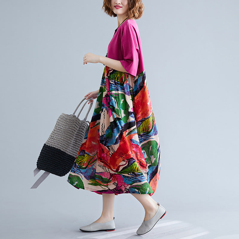 Summer Plus Sizes Dresses for Women-Dresses-Rose Red-One Size-Free Shipping at meselling99