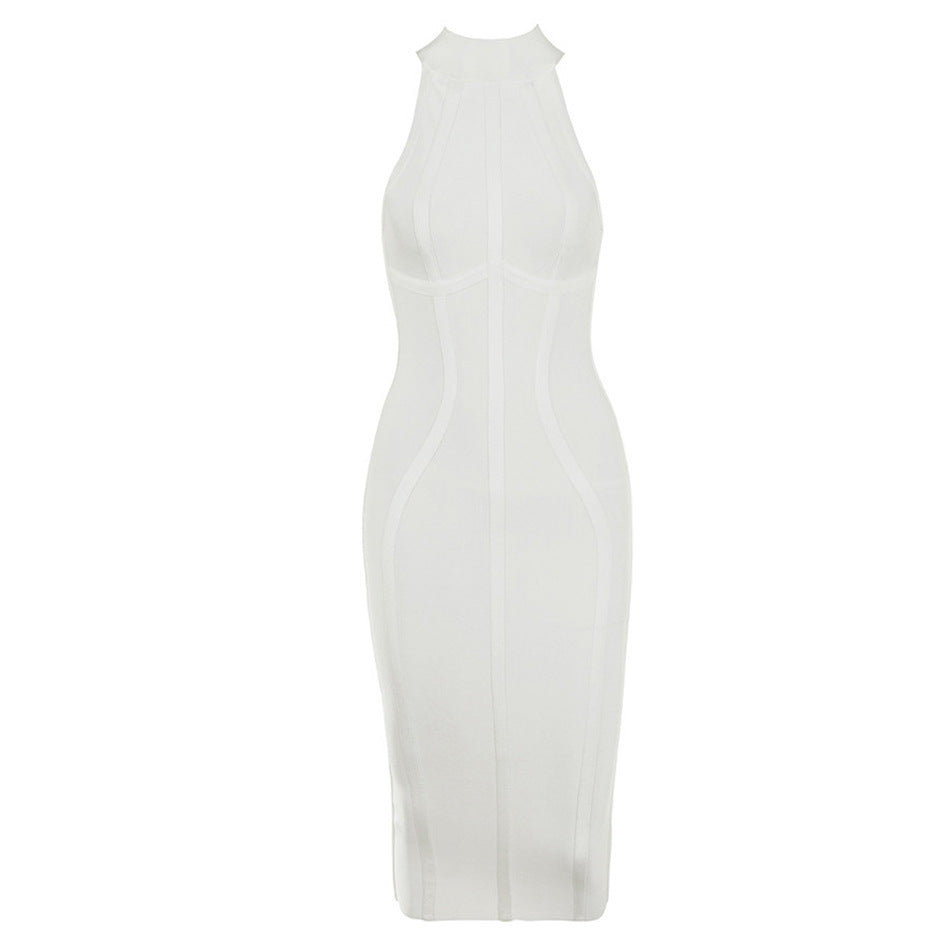 Sexy Bandage Women Party Sheath Dresses-Dresses-White-S-Free Shipping at meselling99