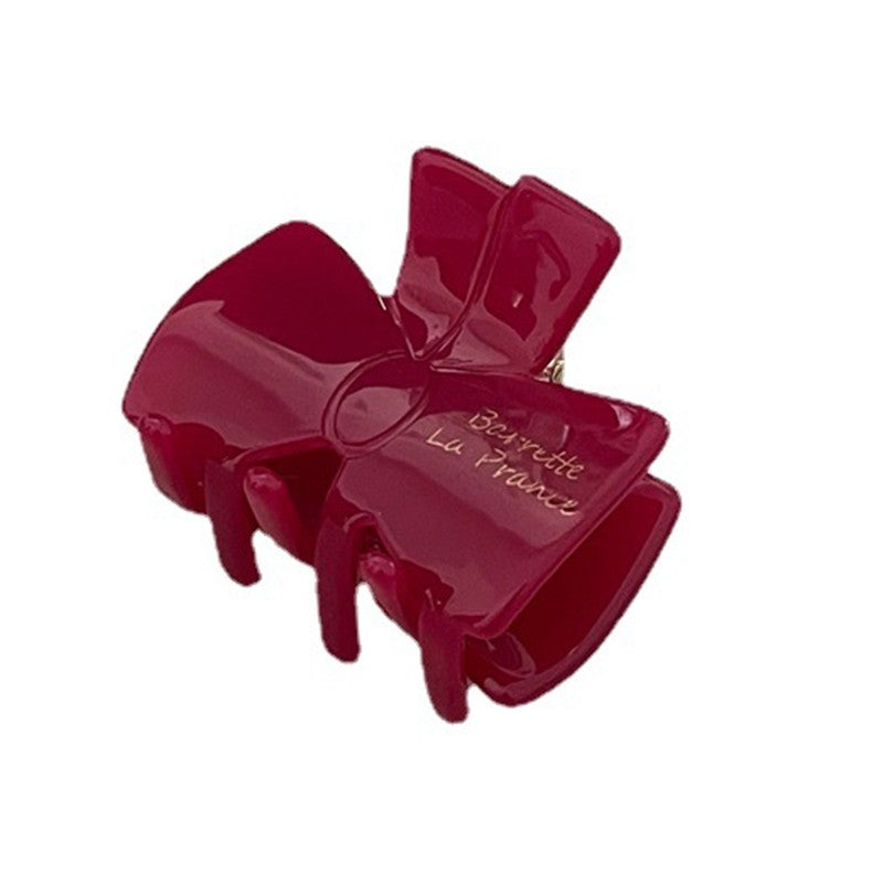 Solid Bow Shaped Hair Claw Clip