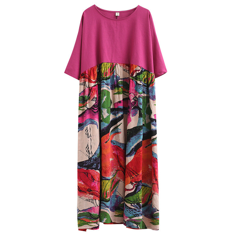 Summer Plus Sizes Dresses for Women-Dresses-Rose Red-One Size-Free Shipping at meselling99