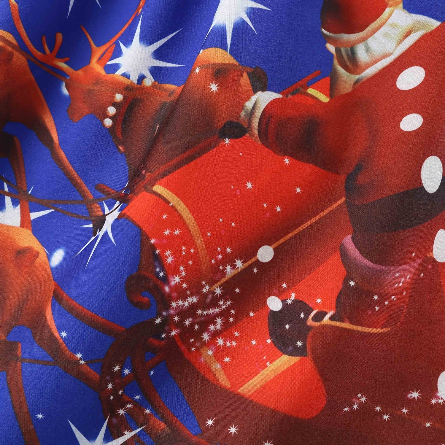 Merry Christmas Sled Round Neck Long Sleeves Women Dresses-Vintage Dresses-Free Shipping at meselling99