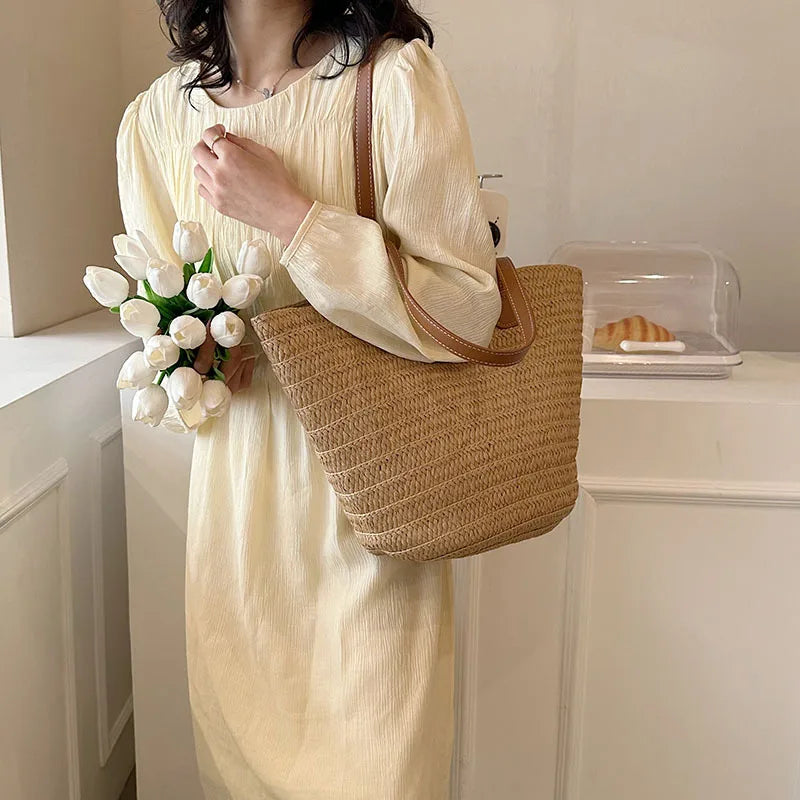 Luxury Designer Straw Tote Bag for Women