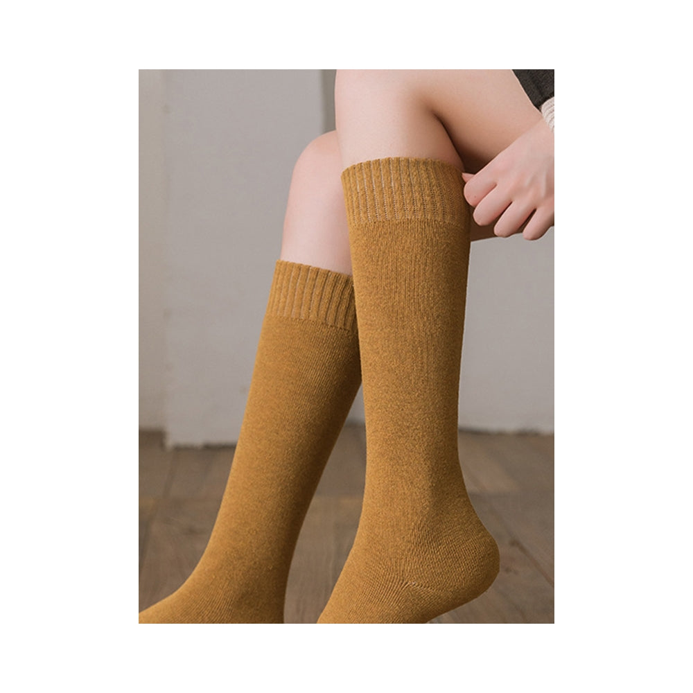 Casual Solid Skinny Sweat-Absorbing Keep Warm Solid Color Socks Accessories