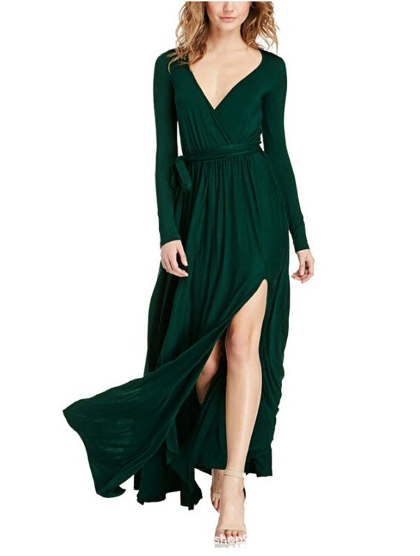 Sexy Deep V Neck Long Party Dresses--Free Shipping at meselling99