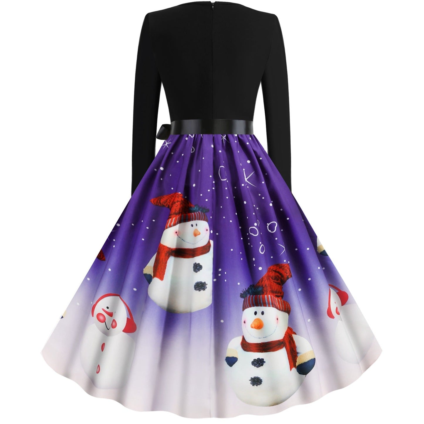 Christmas Vintage Round Neck Women Dresses-Christmas-Free Shipping at meselling99