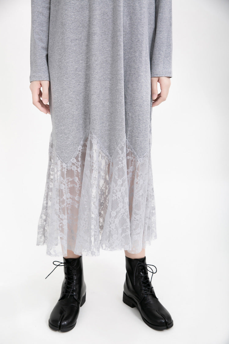 Women Angel Wings Lace Long Dresses-Maxi Dresses-Gray-One Size-Free Shipping at meselling99