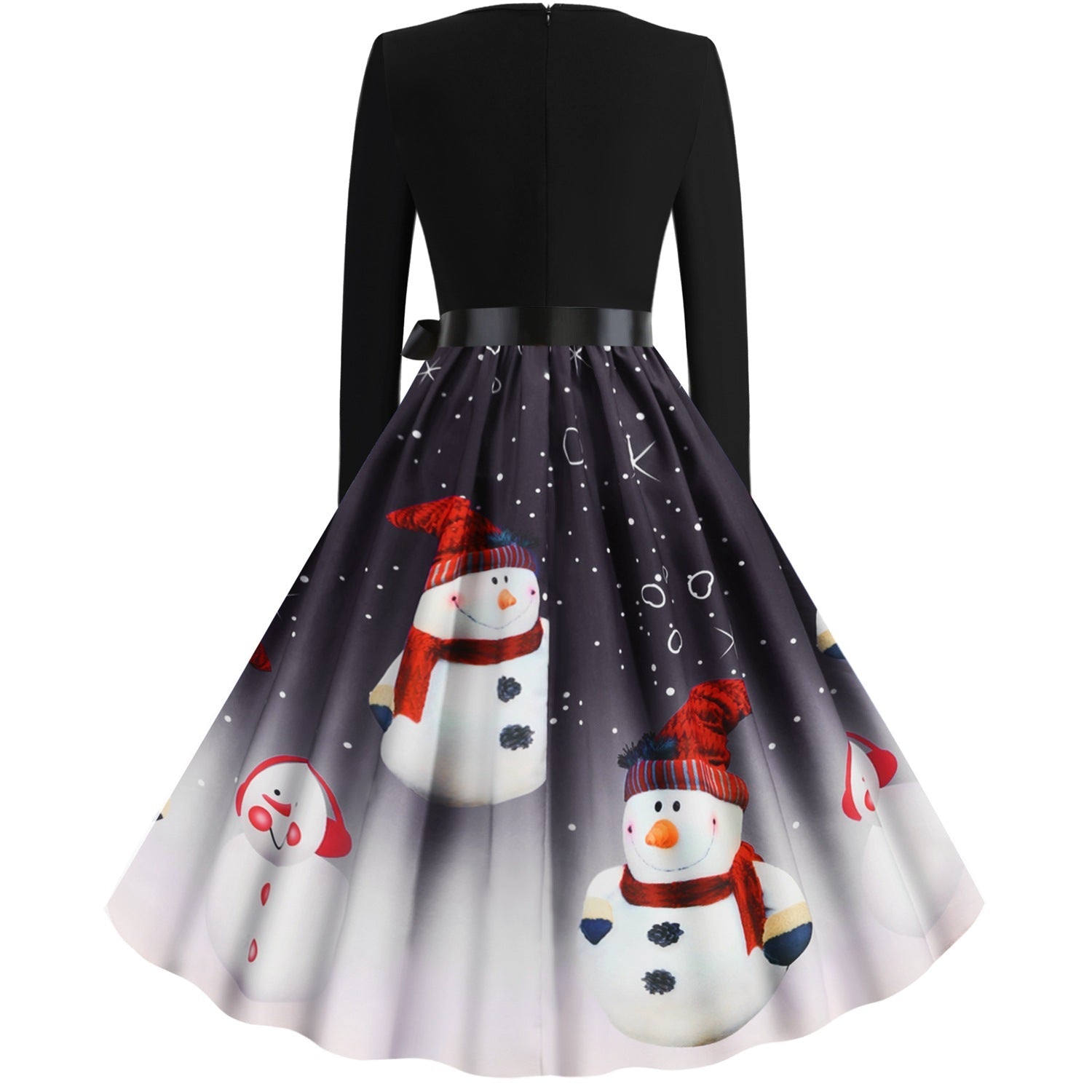 Christmas Vintage Round Neck Women Dresses-Christmas-Free Shipping at meselling99