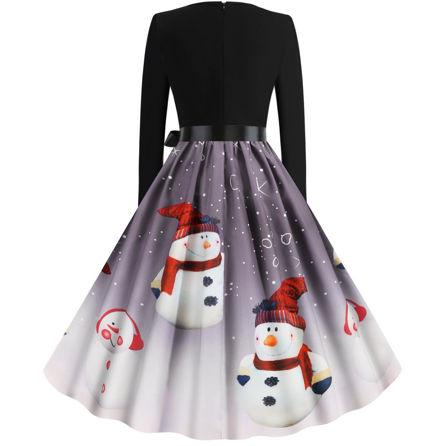 Christmas Vintage Round Neck Women Dresses-Christmas-Free Shipping at meselling99