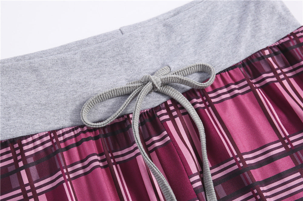 Women's Leopard Print Comfort Stretchy Lounge Pants – Relaxed Fit Wide-Leg Sleep Pants