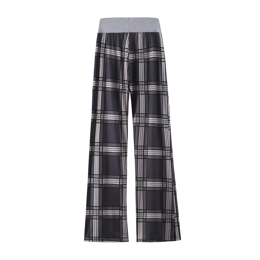 Women's Leopard Print Comfort Stretchy Lounge Pants – Relaxed Fit Wide-Leg Sleep Pants