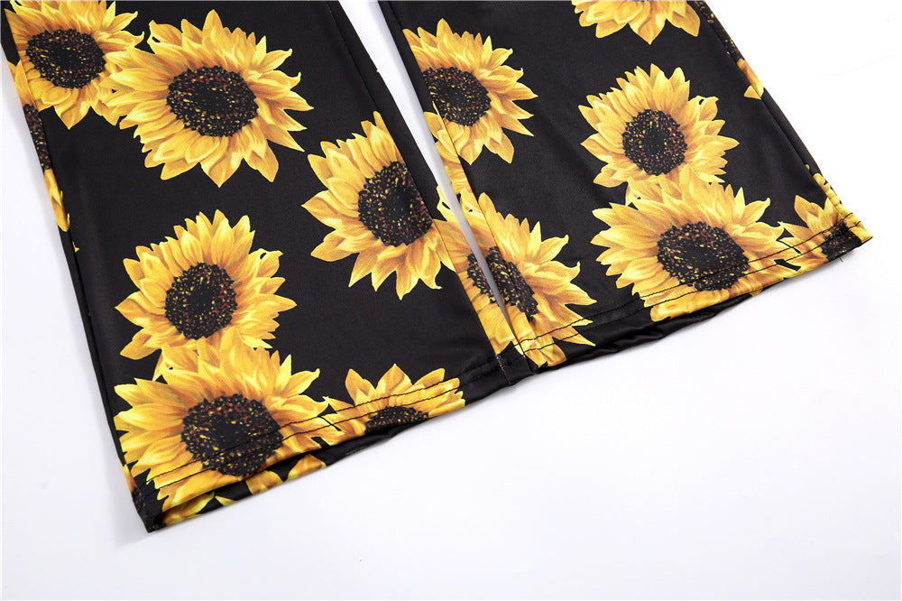 Women's Leopard Print Comfort Stretchy Lounge Pants – Relaxed Fit Wide-Leg Sleep Pants