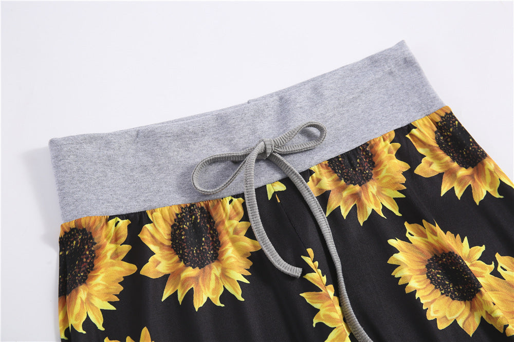 Women's Leopard Print Comfort Stretchy Lounge Pants – Relaxed Fit Wide-Leg Sleep Pants