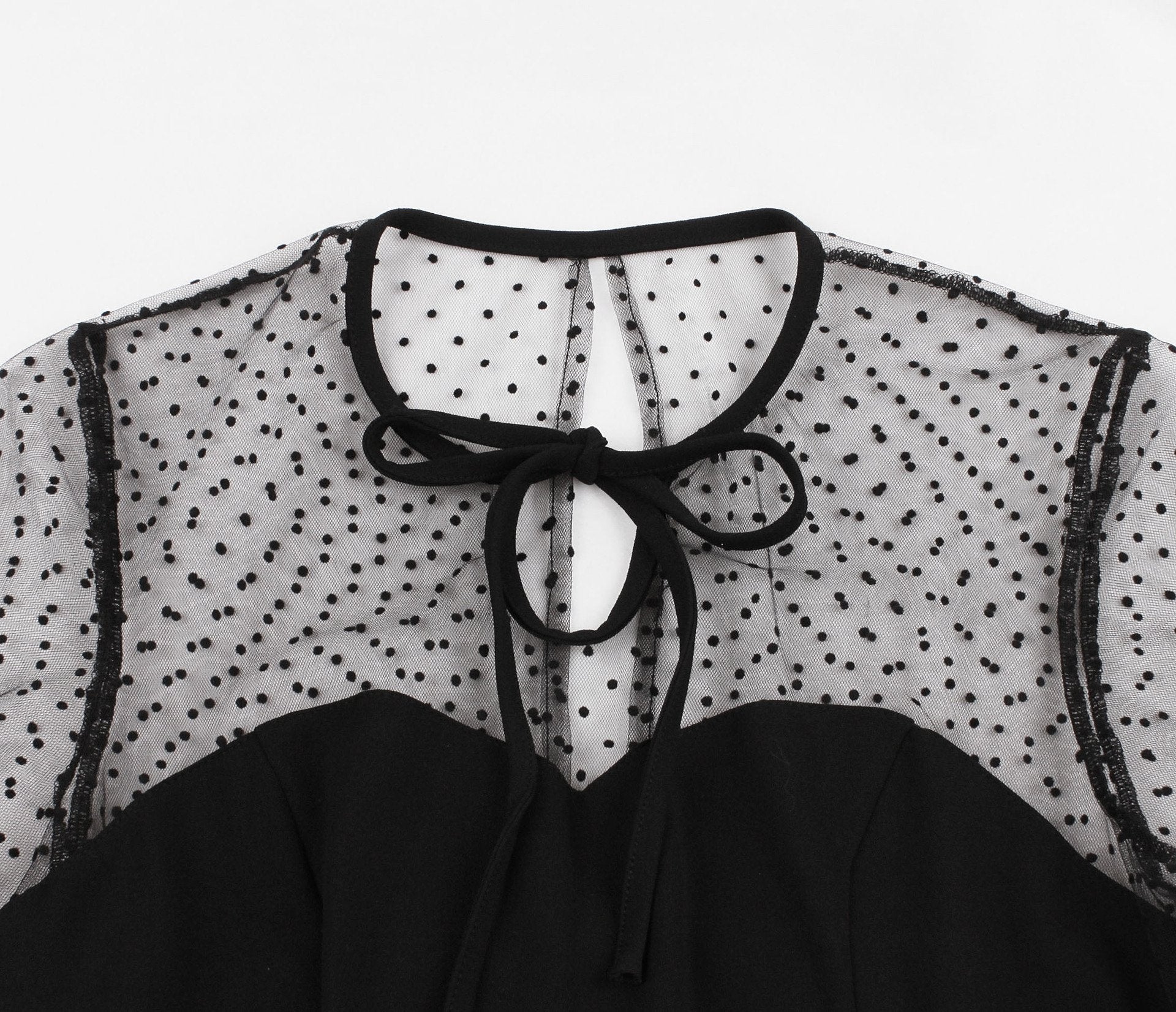 Retro Women Short Sleeves Net Dot Ball Sleeves-Vintage Dresses-Free Shipping at meselling99