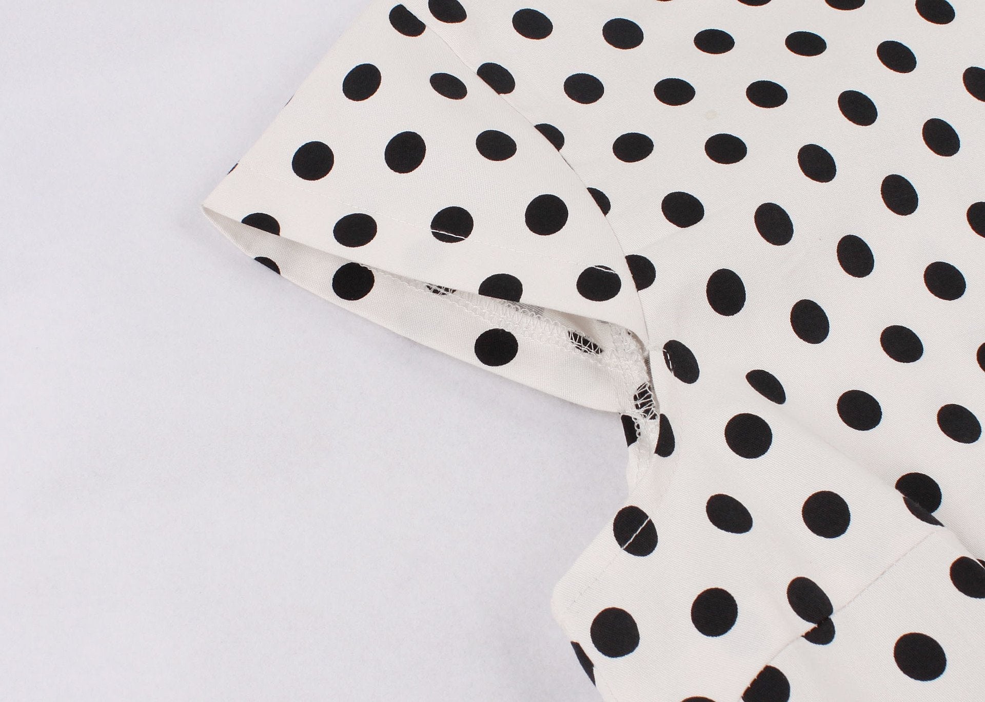 Women Regular Waist Dot Print Plus Sizes Midi Dresses-Vintage Dresses-Free Shipping at meselling99