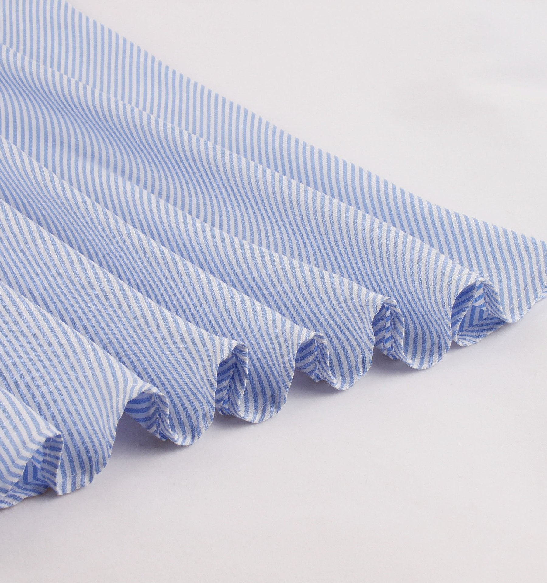 Women Plus Sizes Striped Ruffled Vintage Shirt Dresses-Vintage Dresses-Free Shipping at meselling99