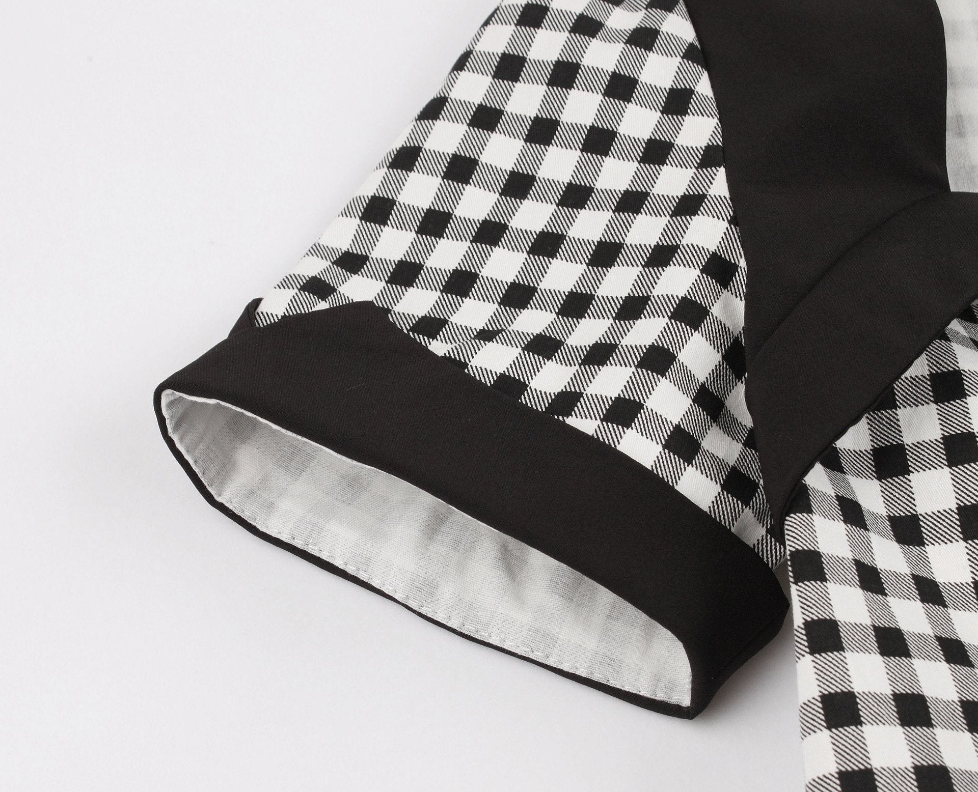 Women Plaid Vintage Square Neckline Short Sleeves Dresses-Vintage Dresses-Free Shipping at meselling99