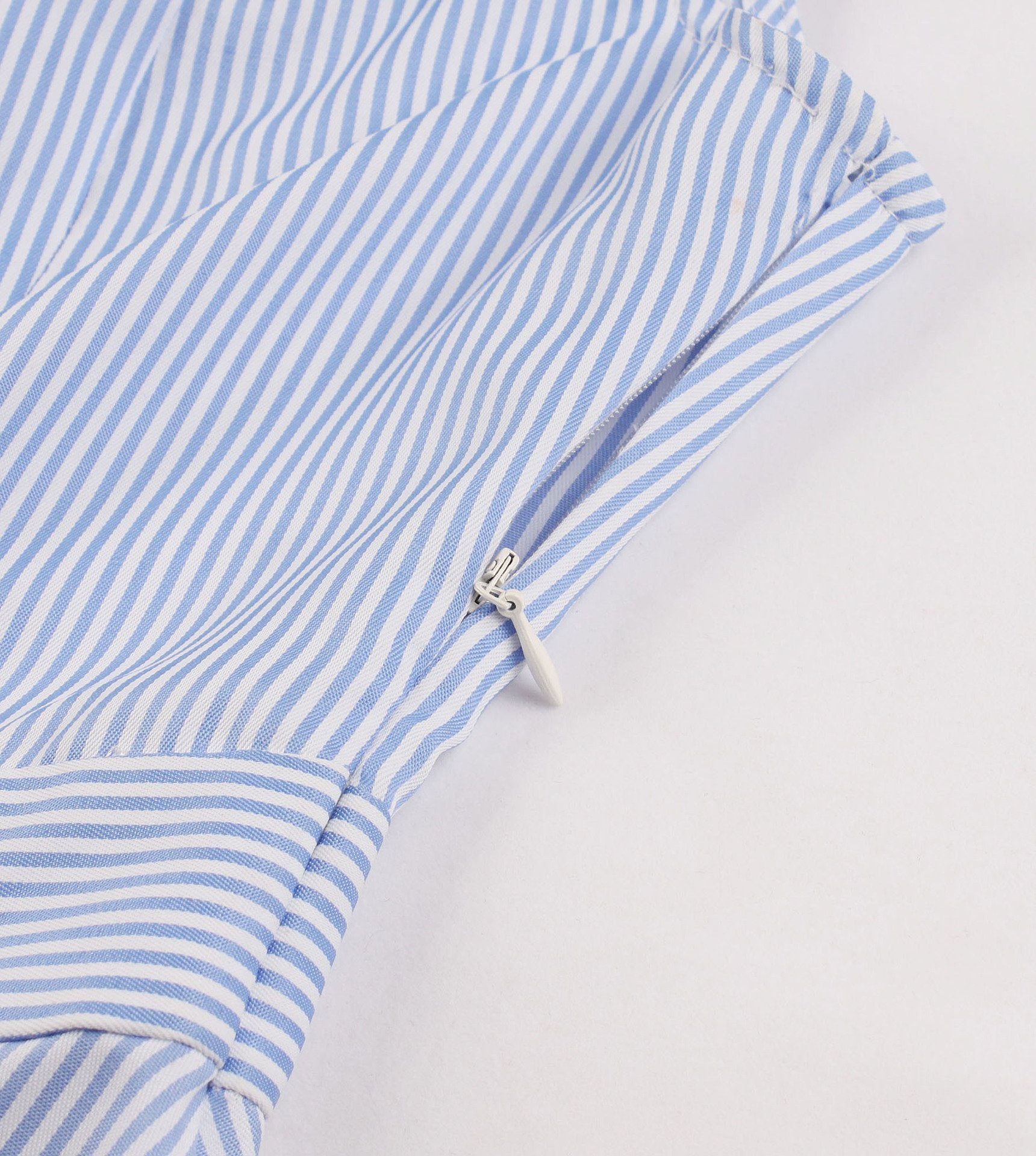 Women Plus Sizes Striped Ruffled Vintage Shirt Dresses-Vintage Dresses-Free Shipping at meselling99