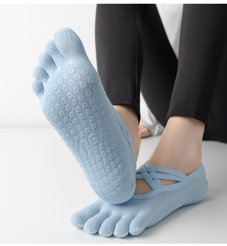 Ballet Five Toes Non-Slip Grips Socks 5 Pairs/Pack