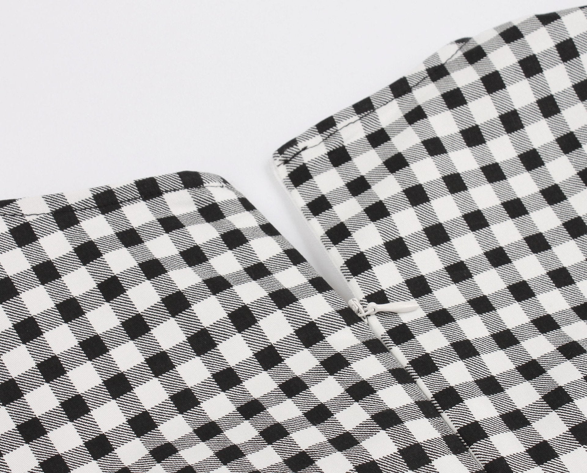 Women Plaid Vintage Square Neckline Short Sleeves Dresses-Vintage Dresses-Free Shipping at meselling99