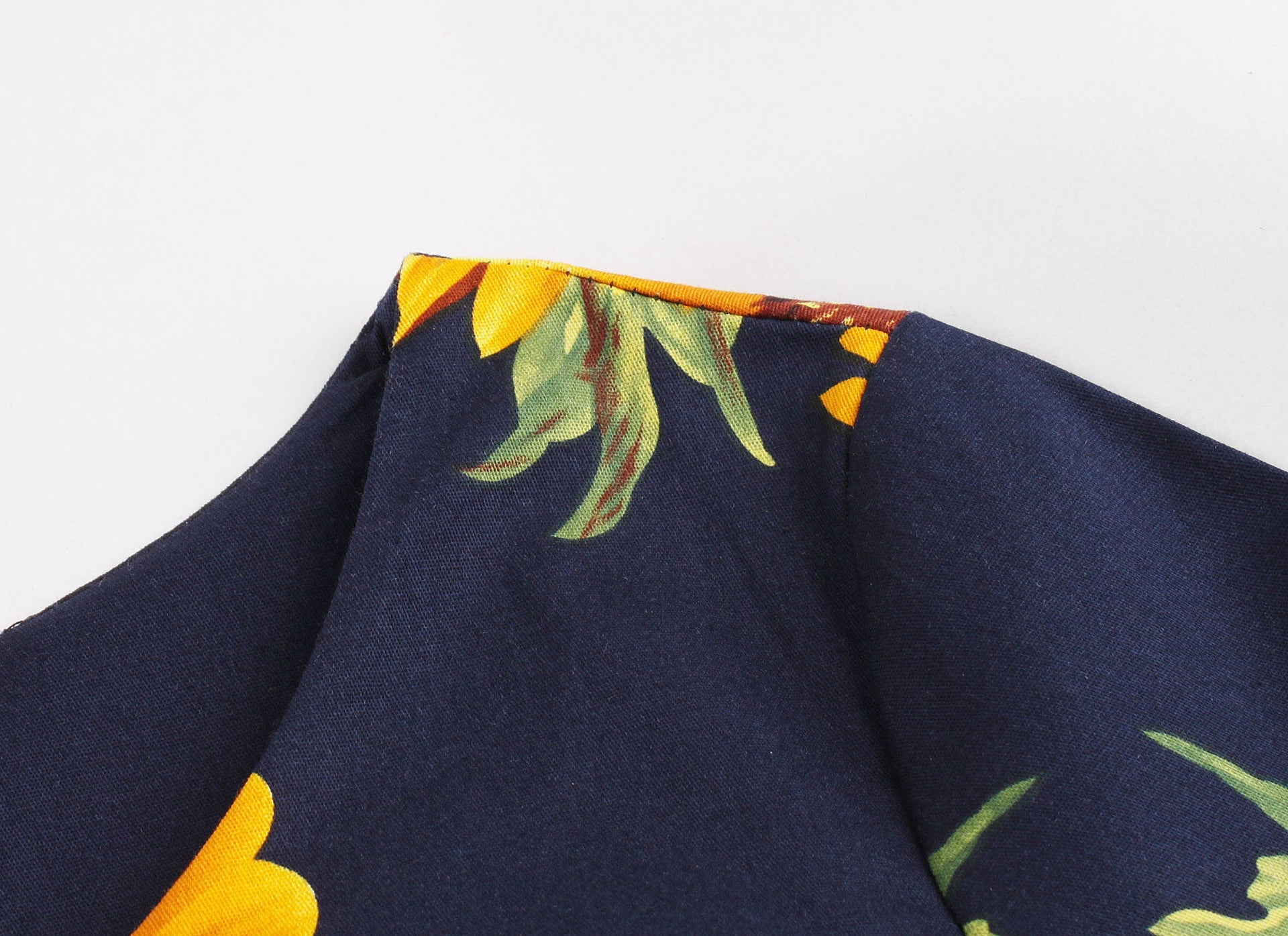 Vintage Women 3/4 Length Sleeves Sunflower Dresses-Vintage Dresses-Free Shipping at meselling99