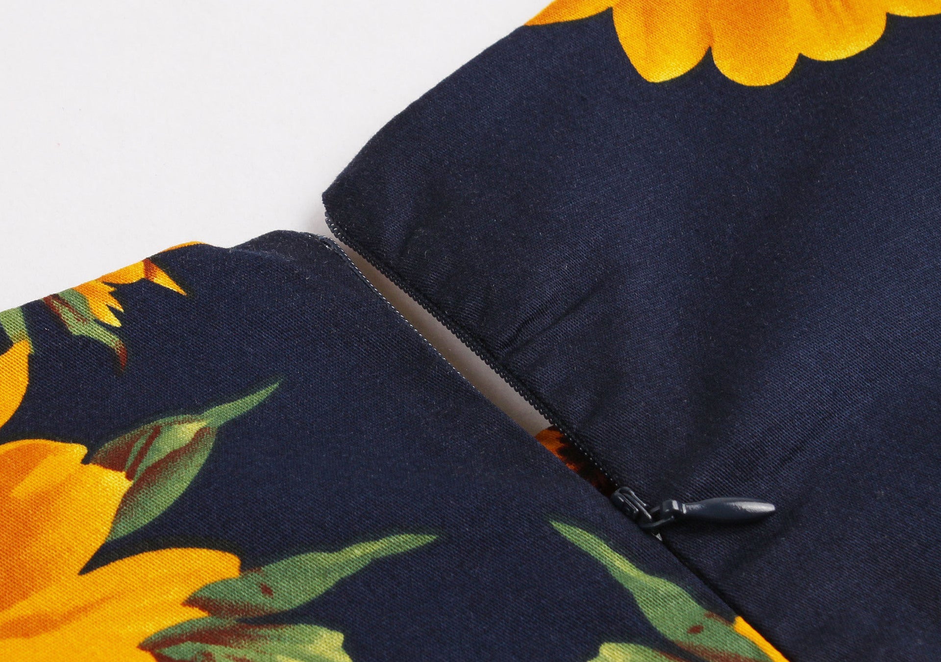 Vintage Women 3/4 Length Sleeves Sunflower Dresses-Vintage Dresses-Free Shipping at meselling99