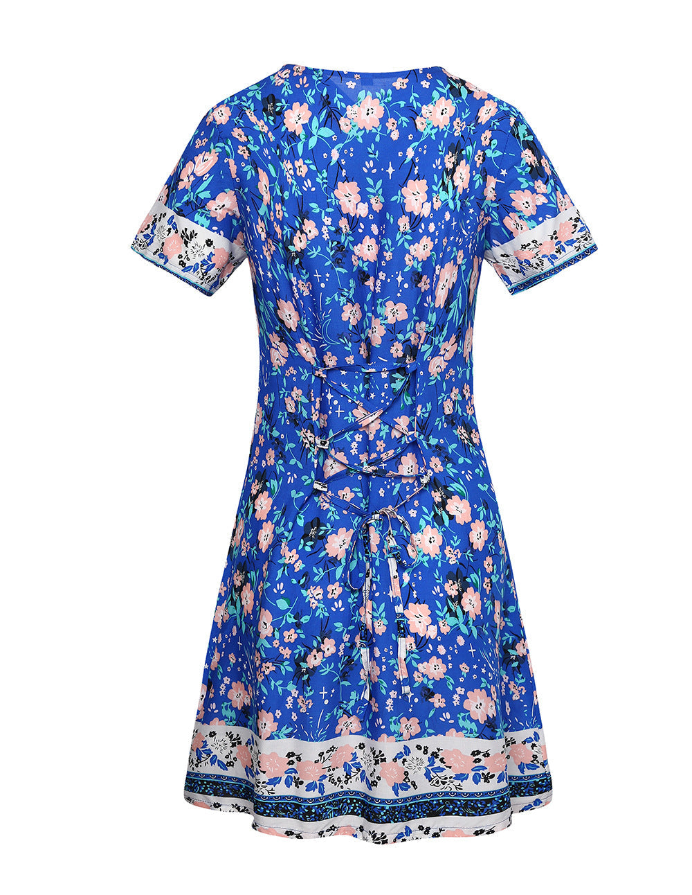 Summer Holiday Women Boho Floral Short Dresses