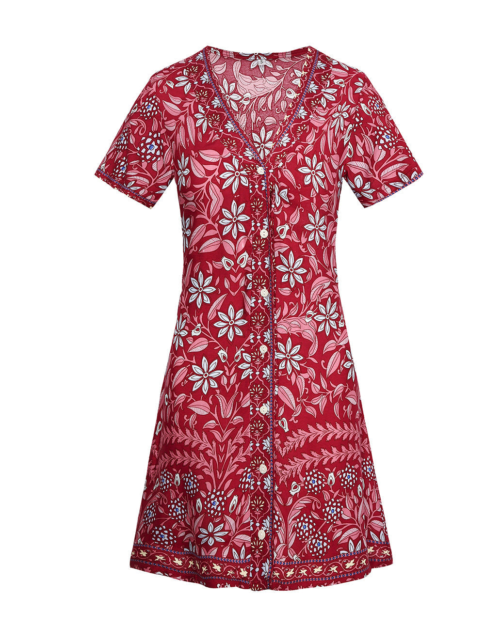 Summer Holiday Women Boho Floral Short Dresses