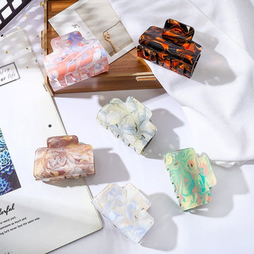 Vintage Pearlescent Acrylic Hair Claw Clip