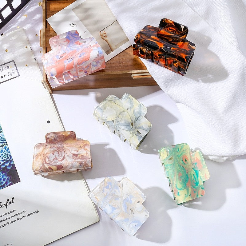 Vintage Pearlescent Acrylic Hair Claw Clip