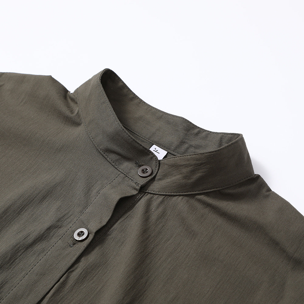 Women Causal Linen Contrast Long Cozy Fall Dresses-Cozy Dresses-Free Shipping at meselling99