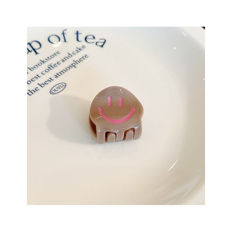 Acrylic Smiley Mini Hair Claw Clip